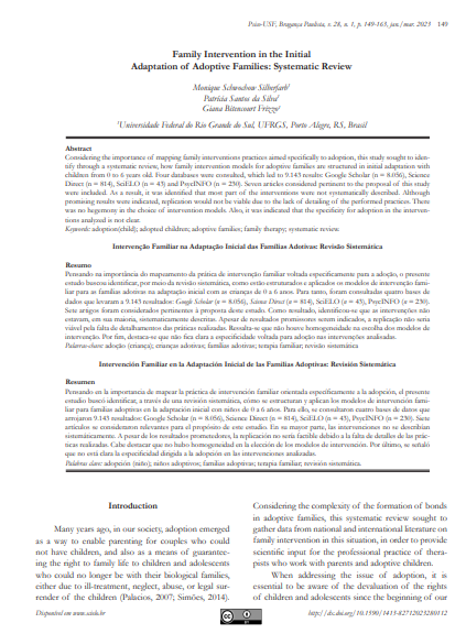 Family Intervention in the Initial Adaptation of Adoptive Families: Systematic Review