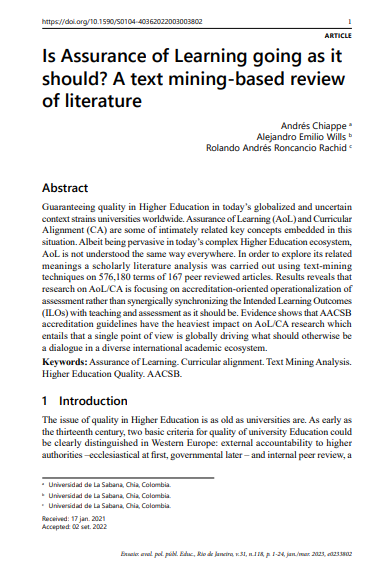 Is Assurance of Learning going as it should? A text mining-based review of literature