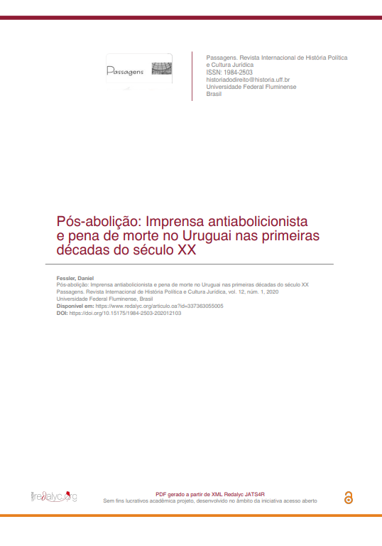 Pós-abolição: Imprensa antiabolicionista e pena de morte no Uruguai nas primeiras décadas do século XX