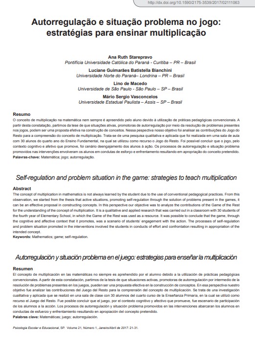 Autorregulação e situação problema no jogo: estratégias para ensinar multiplicação