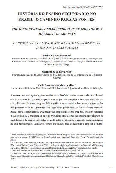 HISTÓRIA DO ENSINO SECUNDÁRIO NO BRASIL: O CAMINHO PARA AS FONTES