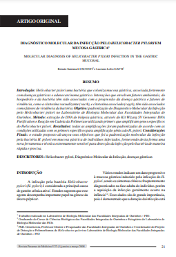 Diagnóstico molecular da infecção pelo Helicobacter Pylori em mucosa gástrica