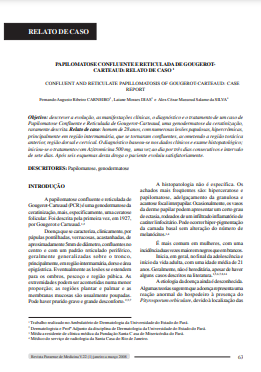 Papilomatose confluente e reticulada de Gougerot-carteaud: Relato de Caso