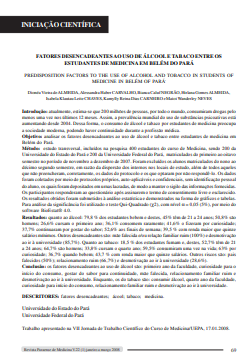 Fatores desencadeantes ao uso de álcool e tabaco entre os estudantes de medicina em Belém do Pará