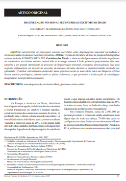 Degeneração neuronal secundária e excitotoxicidade