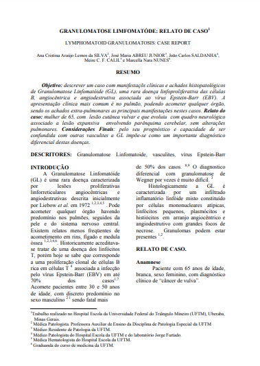 Granulomatose Linfomatóide: relato de caso