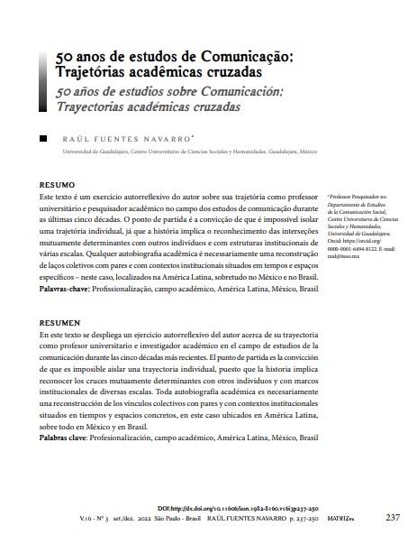 50 anos de estudos de Comunicação: Trajetórias acadêmicas cruzadas