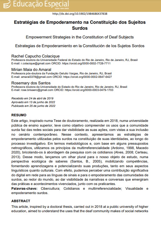 Estratégias de Empoderamento na Constituição dos Sujeitos Surdos