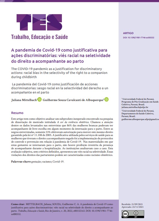 A pandemia de Covid-19 como justificativa para ações discriminatórias: viés racial na seletividade do direito a acompanhante ao parto