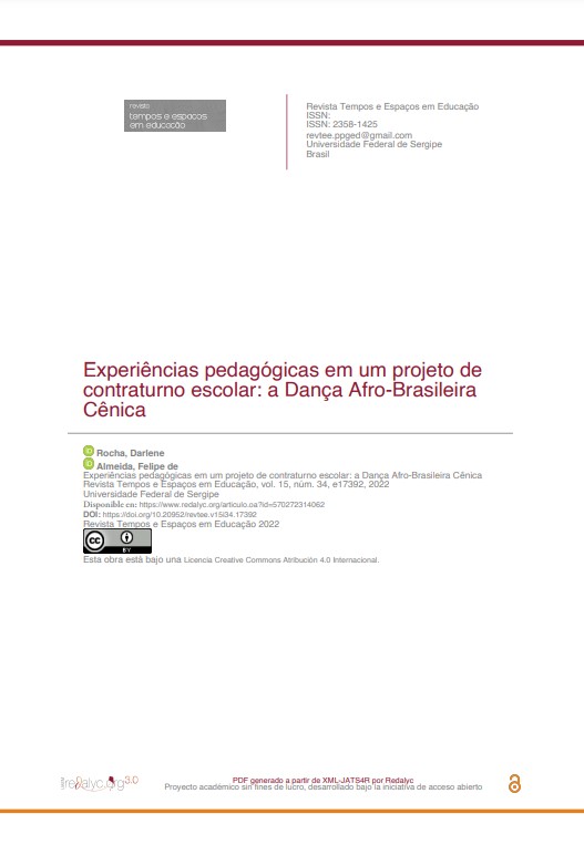 Experiências pedagógicas em um projeto de contraturno escolar: a Dança Afro-Brasileira Cênica