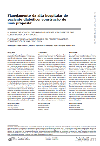Planejamento da alta hospitalar do paciente diabético: construção de uma proposta