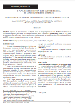 O papel do vírus epstein barr na etiopatogenia do lúpus eritematoso sistêmico