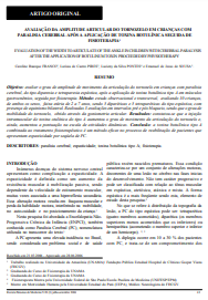 Avaliação da amplitude articular do tornozelo em crianças com paralisia cerebral após a aplicação de toxina botulínica seguida de fisioterapia