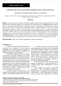 Carcinoma de células escamosas microinvasivo: relato de caso