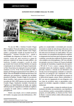 O Instituto Evandro Chagas: 70 anos