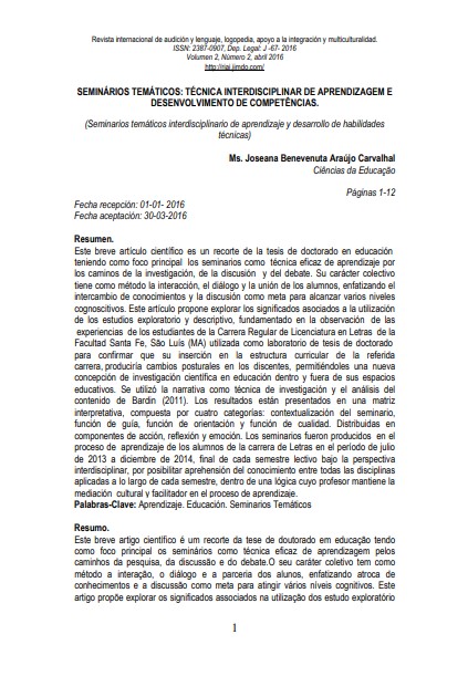 SEMINÁRIOS TEMÁTICOS: TÉCNICA INTERDISCIPLINAR DE APRENDIZAGEM E DESENVOLVIMENTO DE COMPETÊNCIAS