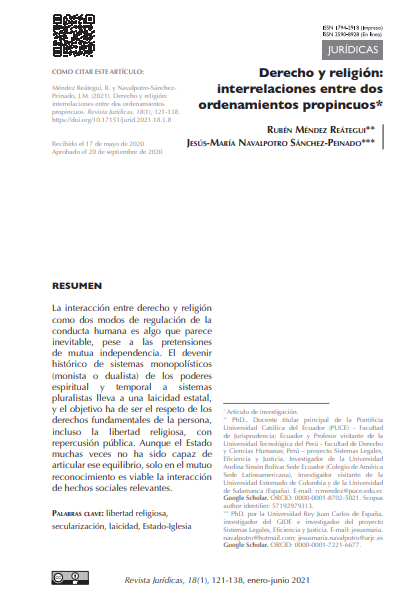 Derecho y religión: interrelaciones entre dos ordenamientos propincuos