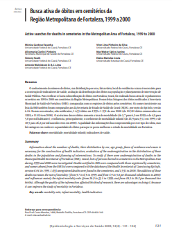 Busca ativa de óbitos em cemitérios da Região Metropolitana de Fortaleza, 1999 a 2000