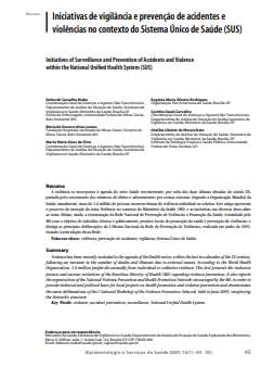 Iniciativas de vigilância e prevenção de acidentes e violências no contexto do Sistema Único de Saúde (SUS)