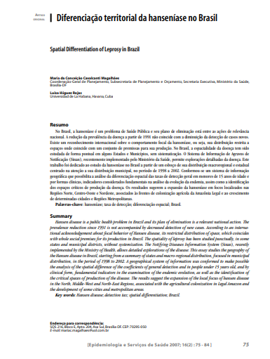 Diferenciação territorial da hanseníase no Brasil