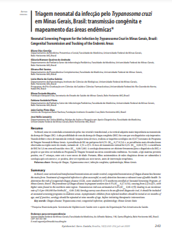 Triagem neonatal da infecção pelo Trypanosoma cruzi em Minas Gerais, Brasil: transmissão congênita e mapeamento das áreas endêmicas