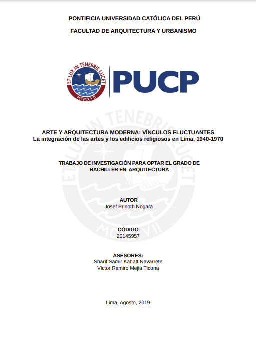 Arte y arquitectura moderna: vínculos fluctuantes. La integración de las artes y los edificios religiosos en Lima, 1940-1970