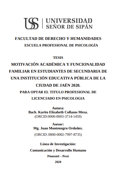 Motivación académica y funcionalidad familiar en estudiantes de secundaria de una institución educativa pública