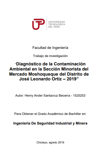 Diagnóstico de la contaminación ambiental en la sección minorista del mercado Moshoqueque del D. José Leonardo Ortiz 2019