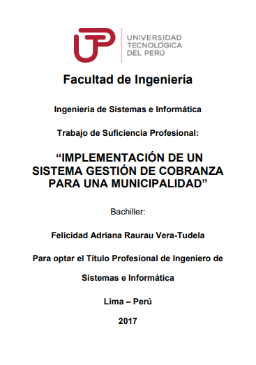 Implementación de un sistema de gestión de cobranza para una municipalidad