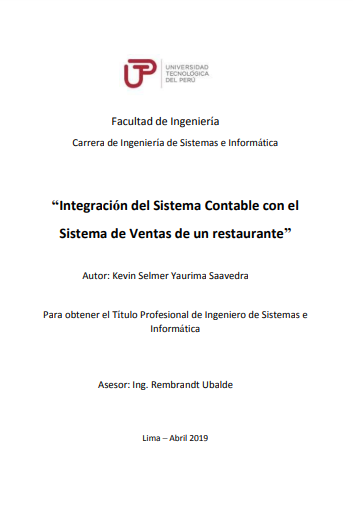 Integración del sistema contable con el sistema de ventas de un restaurante