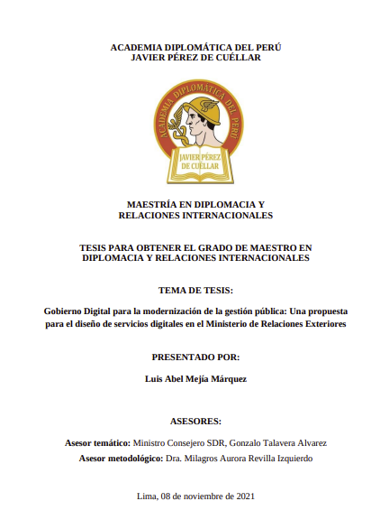 Gobierno Digital para la modernización de la gestión pública: Una propuesta para el diseño de servicios digitales