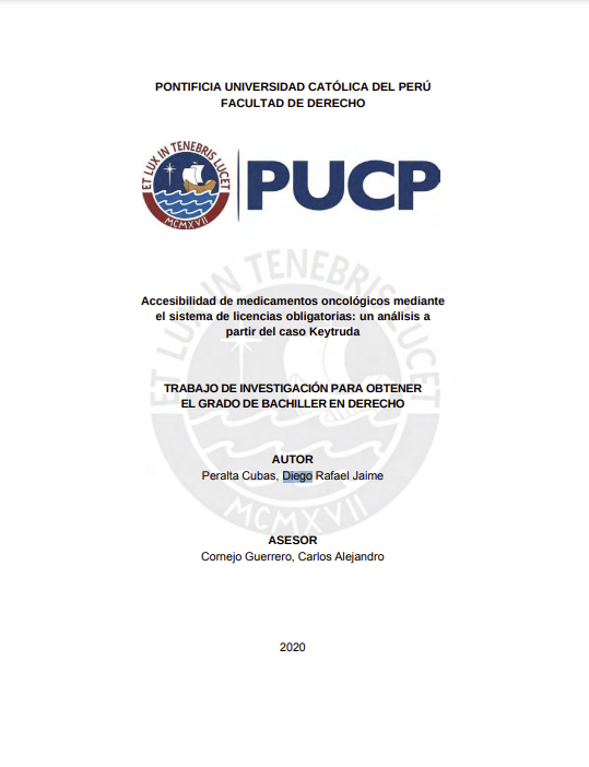 Accesibilidad de medicamentos oncológicos mediante el sistema de licencias obligatorias: un análisis a partir del caso Keytruda