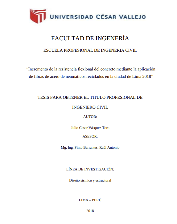 Incremento de la resistencia flexional del concreto mediante la aplicación de fibras de acero de neumáticos reciclados