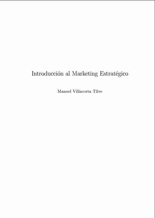 Introducción al Marketing Estratégico