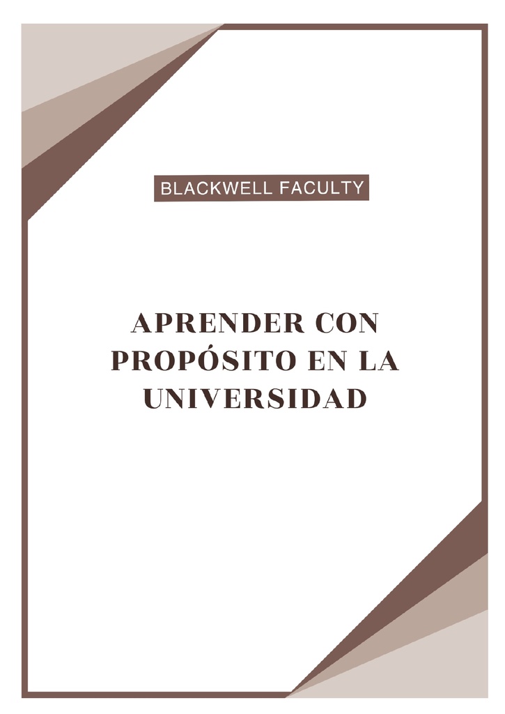 APRENDER CON PROPÓSITO EN LA UNIVERSIDAD