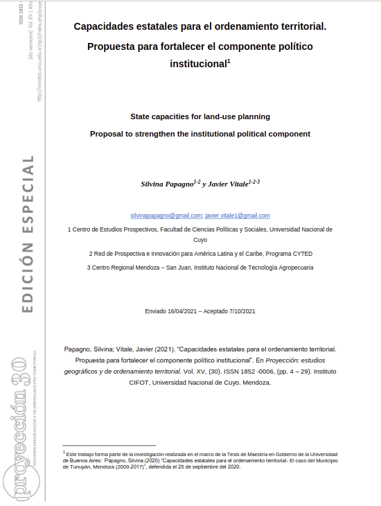 Capacidades estatales para el ordenamiento territorial