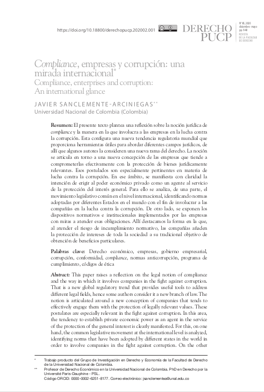 Compliance, empresas y corrupción: una mirada internacional