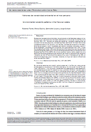 Patrones de variabilidad ambiental en el mar peruano