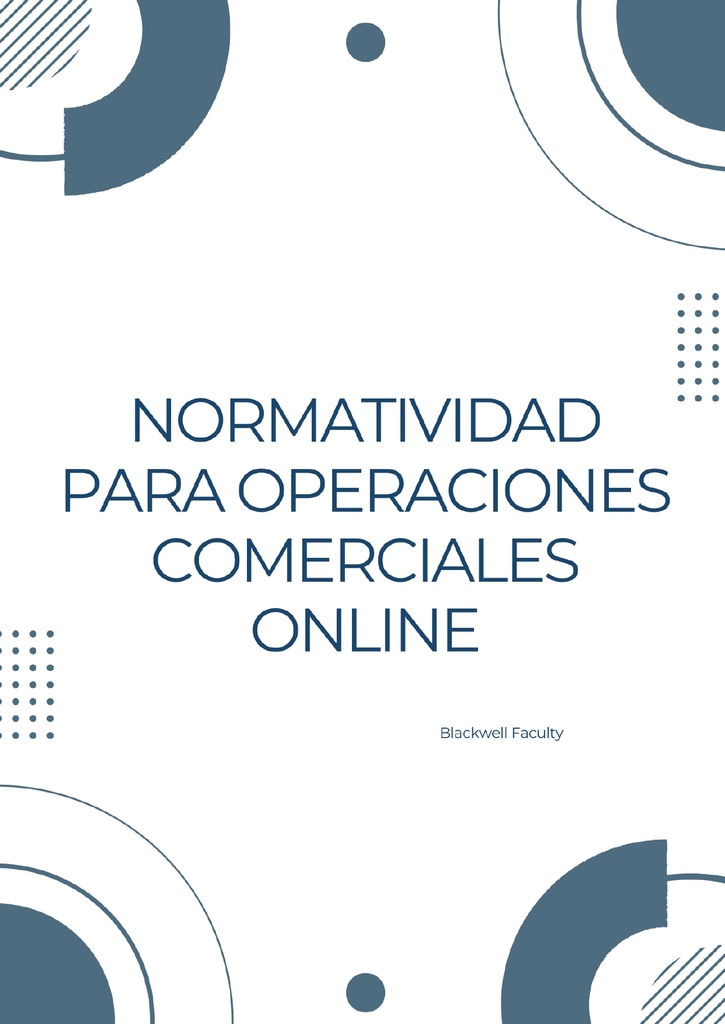 NORMATIVIDAD PARA OPERACIONES COMERCIALES ONLINE