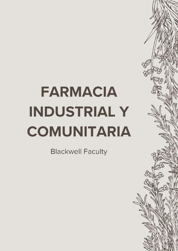 FARMACIA INDUSTRIAL Y COMUNITARIA