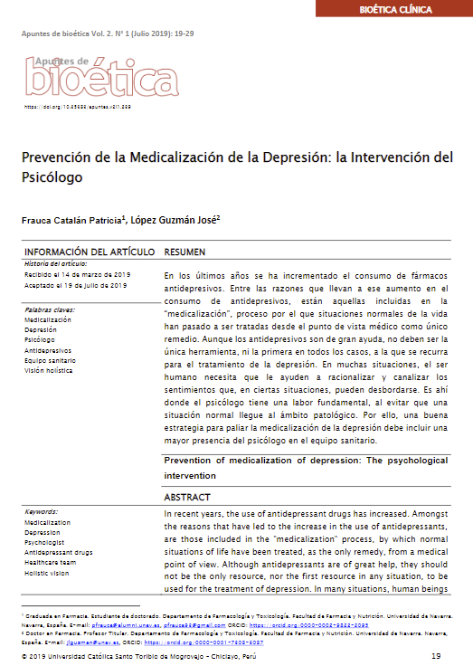 Prevención de la medicalización de la depresión: la intervención del psicólogo