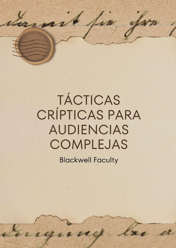 TÁCTICAS CRÍPTICAS PARA AUDIENCIAS COMPLEJAS