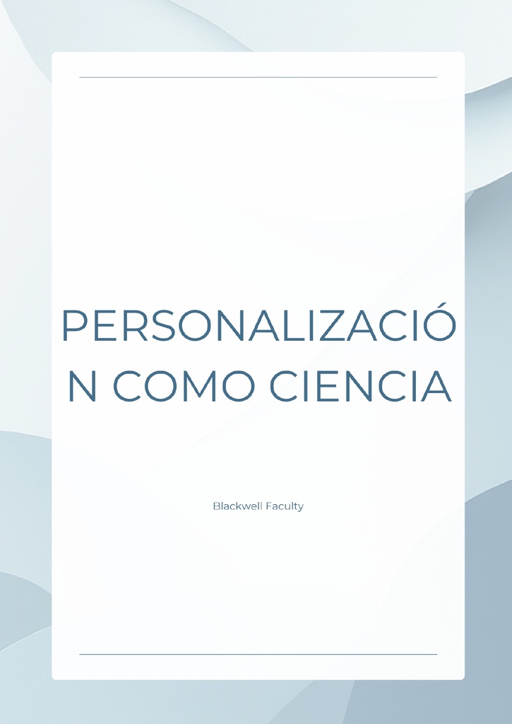 PERSONALIZACIÓN COMO CIENCIA