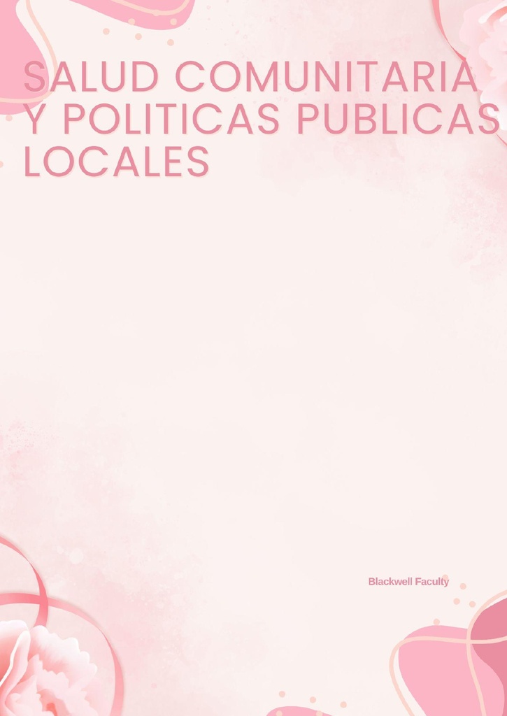 SALUD COMUNITARIA Y POLITICAS PUBLICAS LOCALES