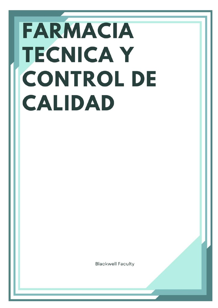 FARMACIA TECNICA Y CONTROL DE CALIDAD