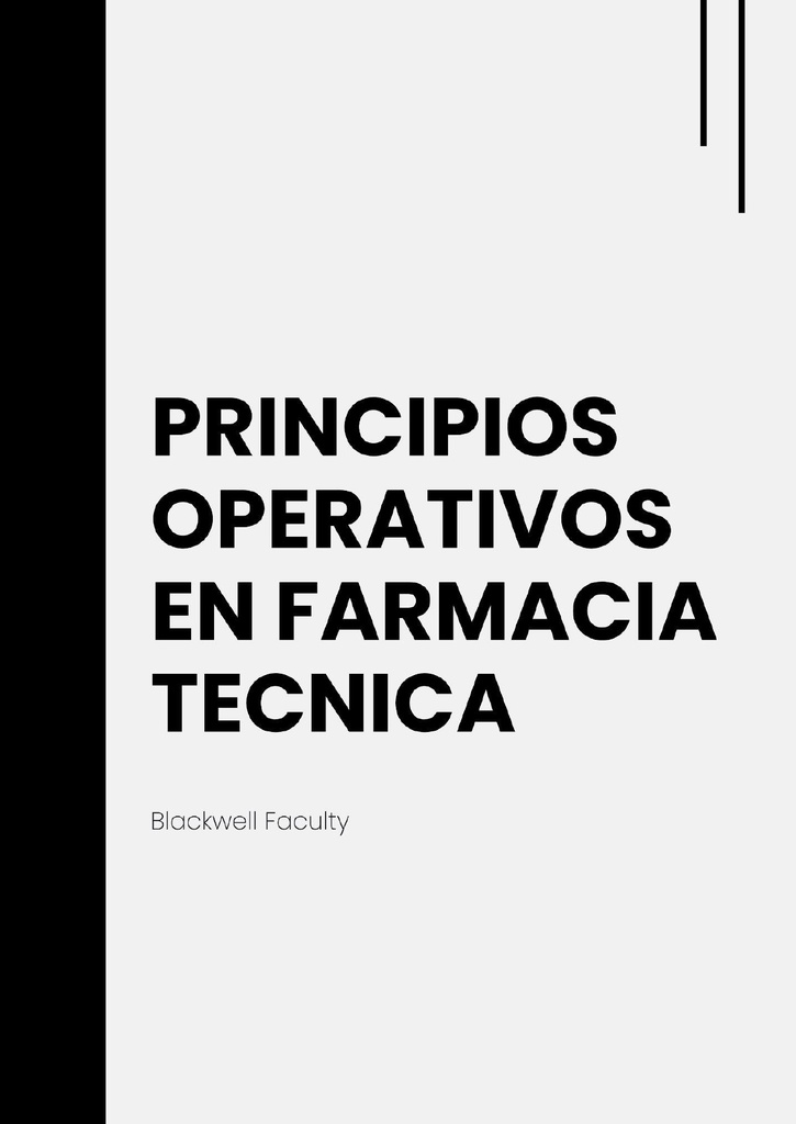 PRINCIPIOS OPERATIVOS EN FARMACIA TECNICA