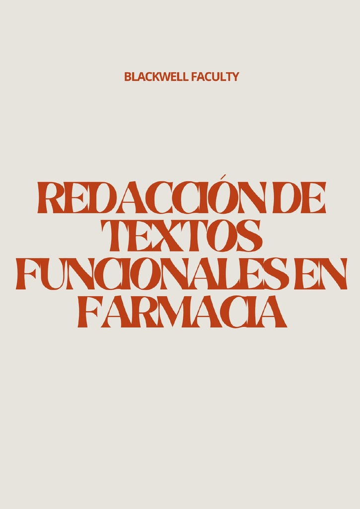 REDACCIÓN DE TEXTOS FUNCIONALES EN FARMACIA
