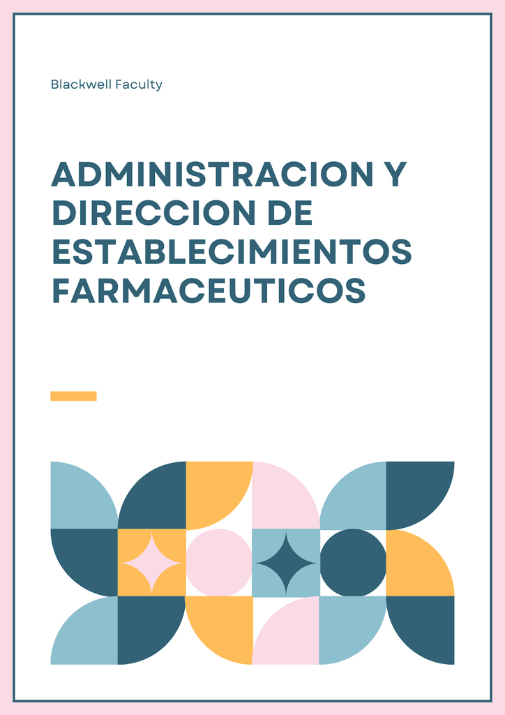 ADMINISTRACION Y DIRECCION DE ESTABLECIMIENTOS FARMACEUTICOS