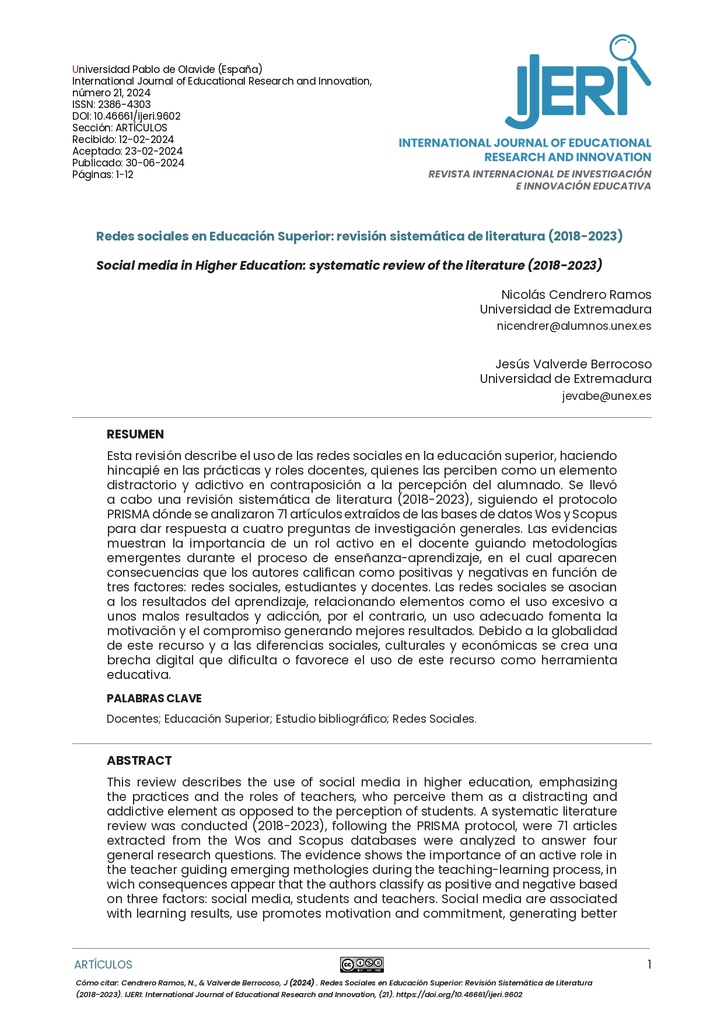 Social Media in Higher Education