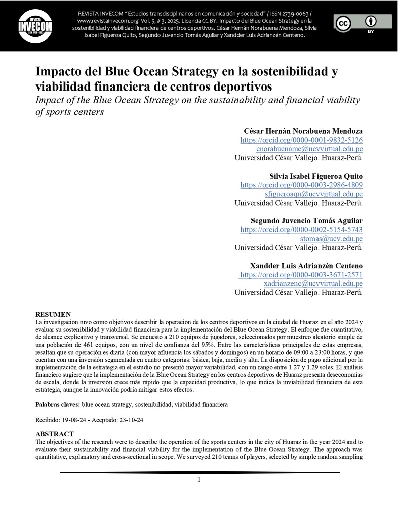 Impacto del Blue Ocean Strategy en la sostenibilidad y viabilidad financiera de centros deportivos